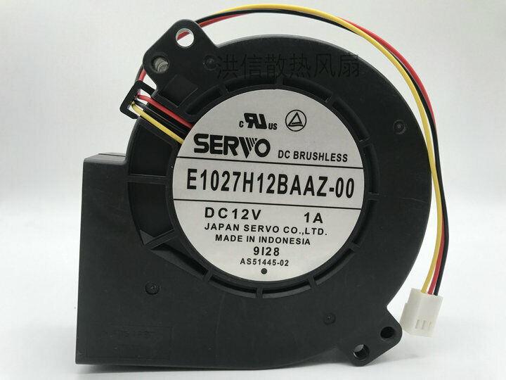 new SERVO E1027H12BAAZ-00 DC12V 1A 9733 3-wire turbo fan blower - SERVO