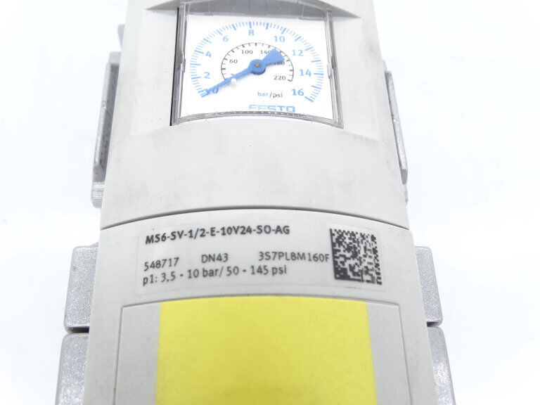 FESTO MS6-SV-1/2-E-10V24-SO-AG VALVE 10V24 FESTO MS6-SV-1/2-E-10V24-SO-AG VALVE 10V24 FESTO MS6-SV-1/2-E-10V24-SO-AG VALVE - FESTO