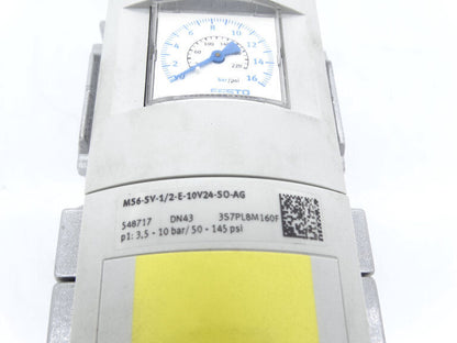 FESTO MS6-SV-1/2-E-10V24-SO-AG VALVE 10V24 FESTO MS6-SV-1/2-E-10V24-SO-AG VALVE 10V24 FESTO MS6-SV-1/2-E-10V24-SO-AG VALVE - FESTO