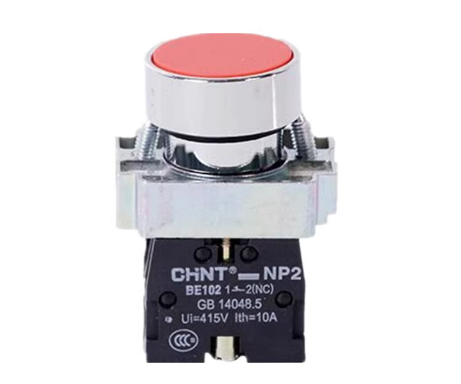 new 10PCS Chint NP2-BA42 Pushbutton Switches Red NC - CHINT