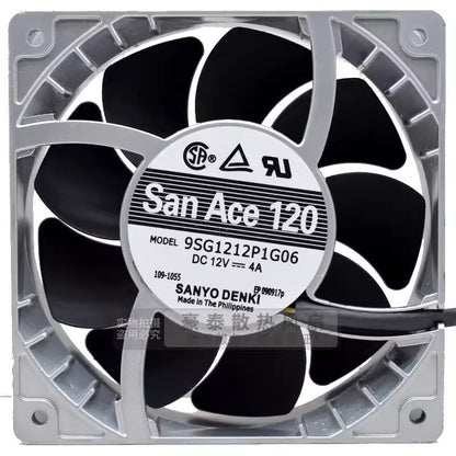 SANYO 9SG1212P1G06 12038 DC12V 4A 12CM 4-Wire Inverter Cooling Fan