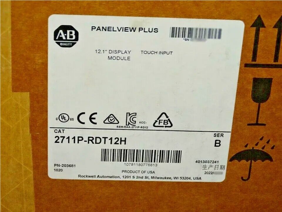 Allen Bradley PanelView Plus 12.1-inch Display Module 2711P-RDT12H - ALLEN BRADLEY
