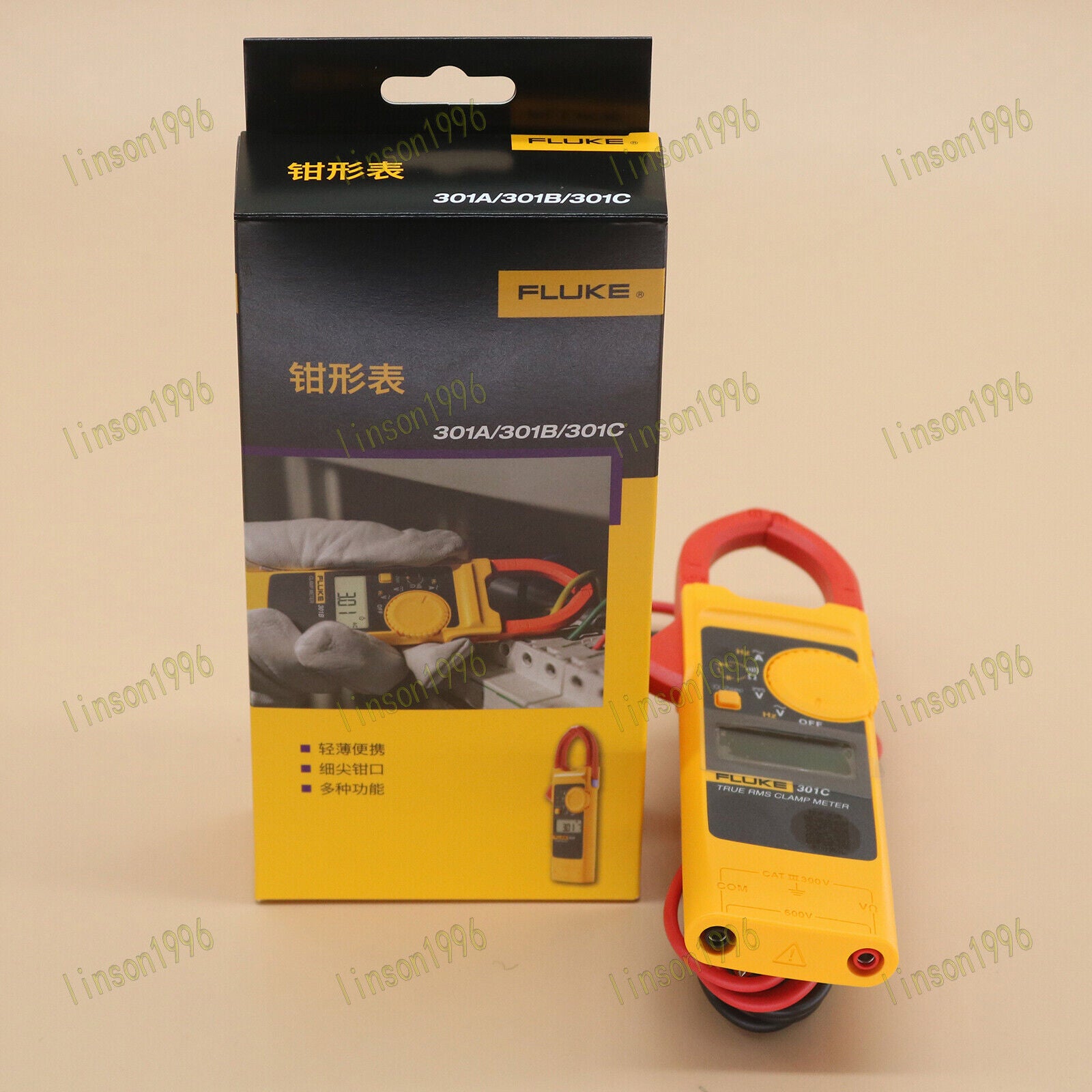 new One  Fluke 301C AC Digital Clamp Meter Voltage Tester Multitester ship Fluke