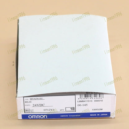10-PC Box Omron MY4ZN-D2 Relay 24VDC Power Switch - OMRON