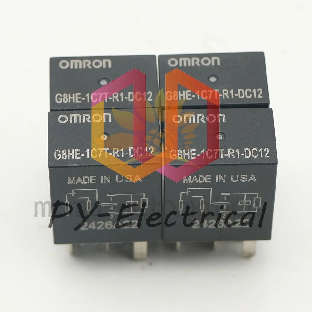 4pcs For OMRON G8HE-1C7T-R1-DC12 High Current Automobile Relays DC12V 5-Pins #P