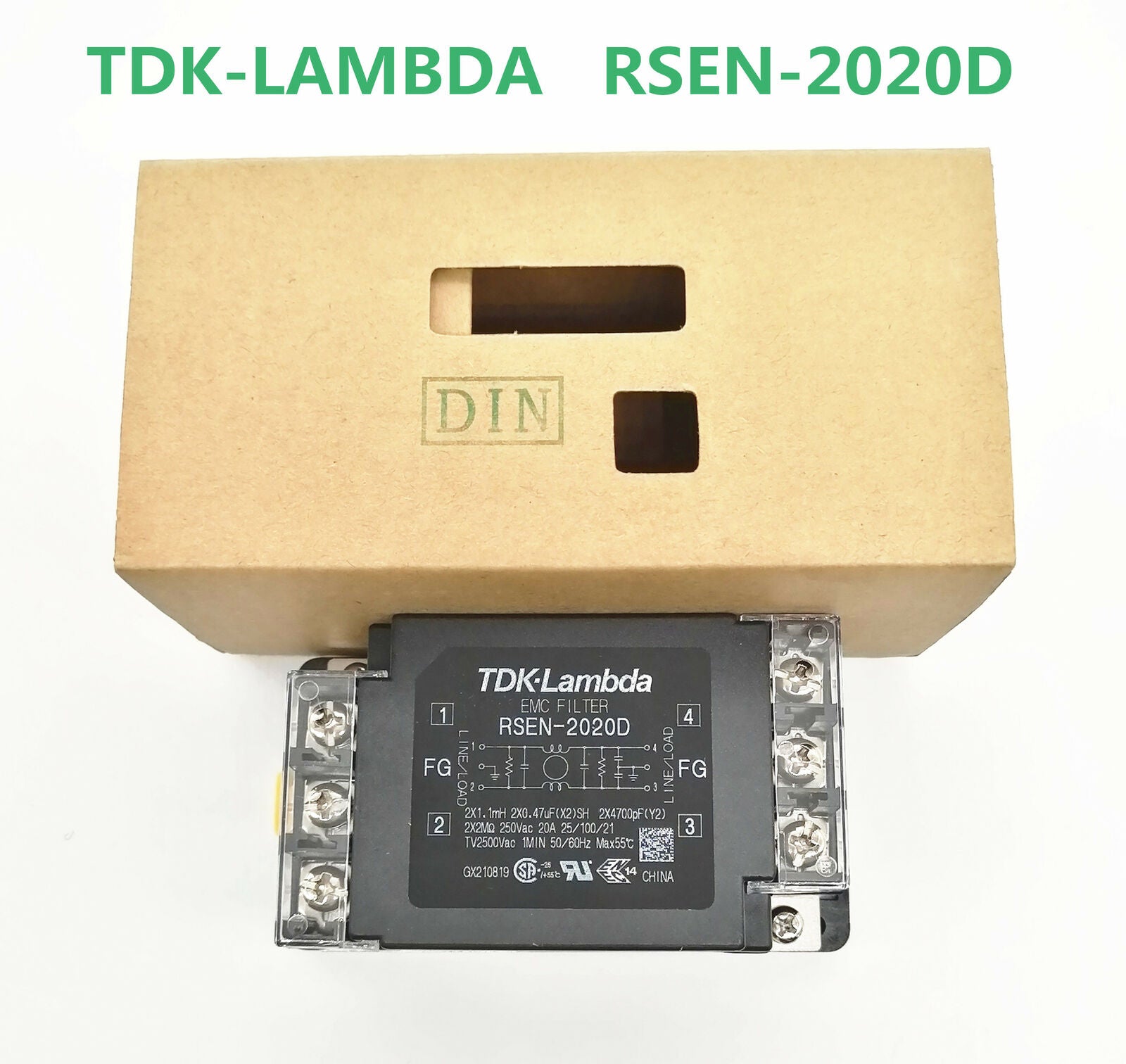 new 1pcs RSEN-2020D TDK-LAMBDA Power Line Filter EMC 20A Terminal Block DIN Rail - TDK-LAMBDA