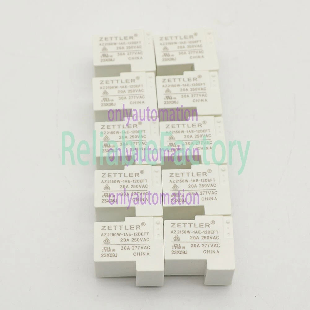 10Pcs ZETTLER AZ2150W-1AE-12DEFT 12VDC Automotive Relay 20A 250VAC 4Pins~