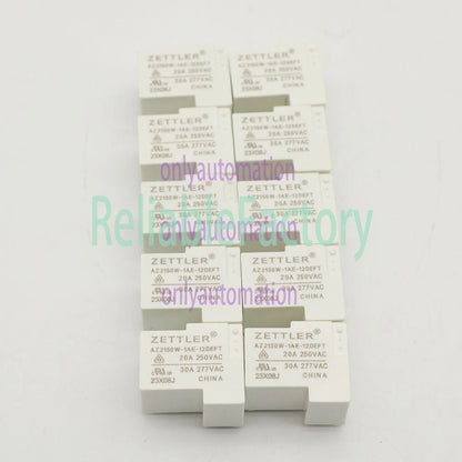10Pcs ZETTLER AZ2150W-1AE-12DEFT 12VDC Automotive Relay 20A 250VAC 4Pins~