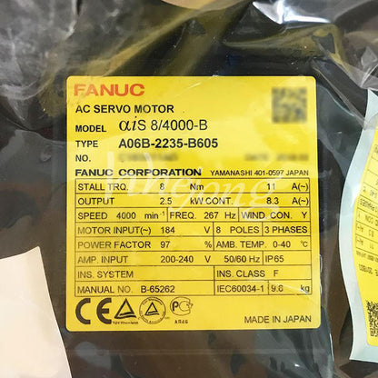 FANUC SERVO MOTOR A06B-2235-B605 - FANUC