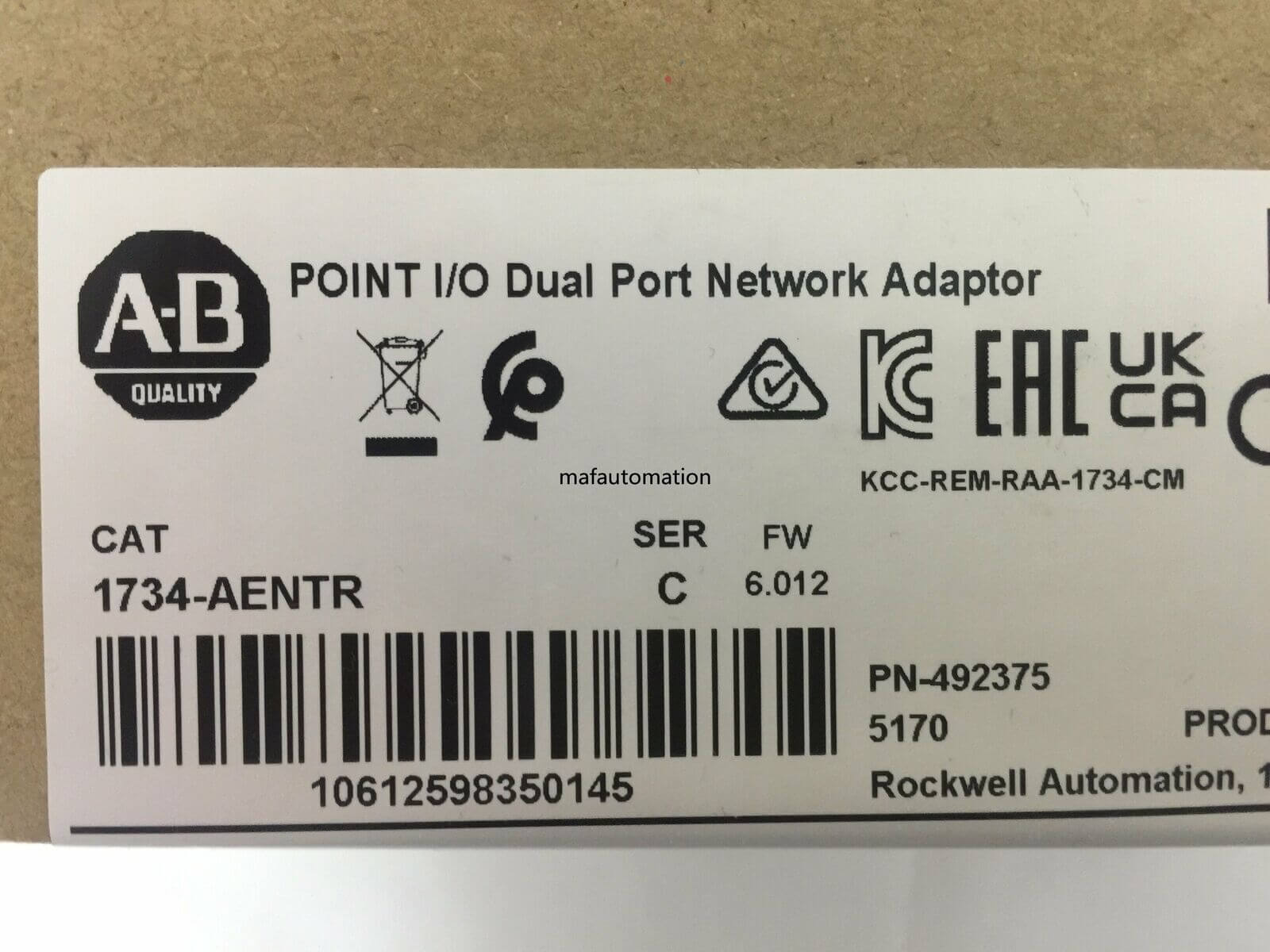 AB 1734-AENTR Ethernet Adapter POINT Module US AB