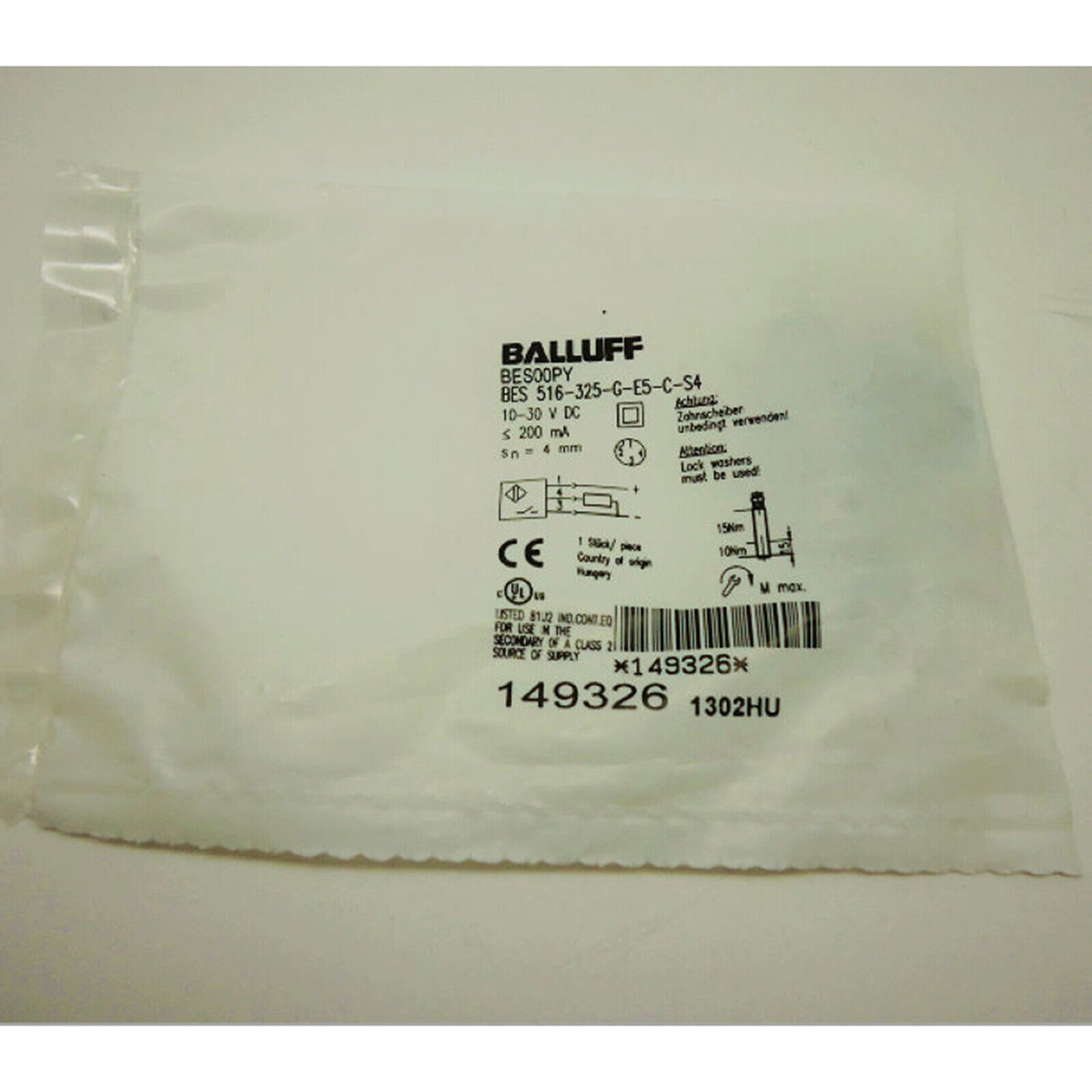 Balluff Proximity Switch BES 516-325-G-E5-C-S4 - BALLUFF
