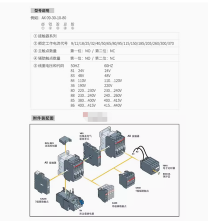 ABB AC Contactor AX32-30-10-84 1NO 110V - ABB