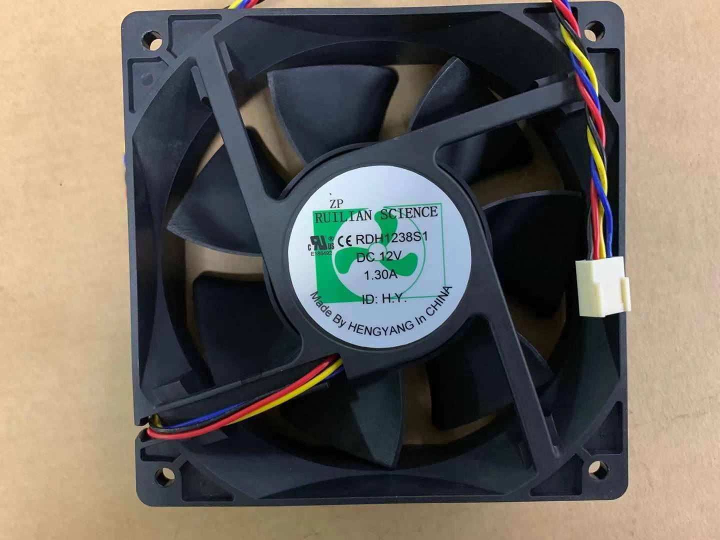 new RUILIAN RDH1238S1 12V 1.30A 12038 4-pin chassis power large air volume fan