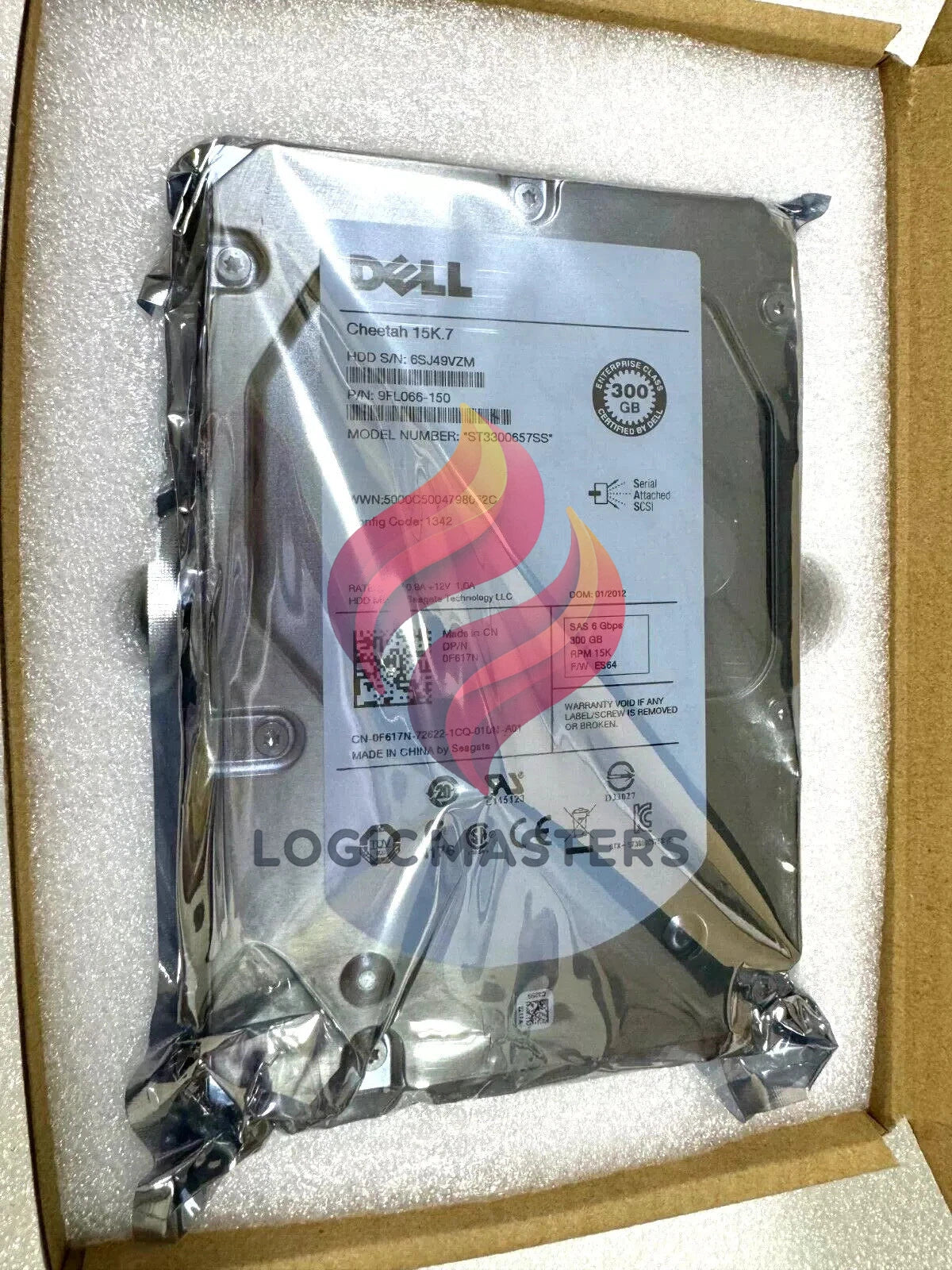 Dell F617N 0F617N Cheetah ST3300657SS 15K.7 300GB 6G 3.5 SAS HDD HARD DRIVE