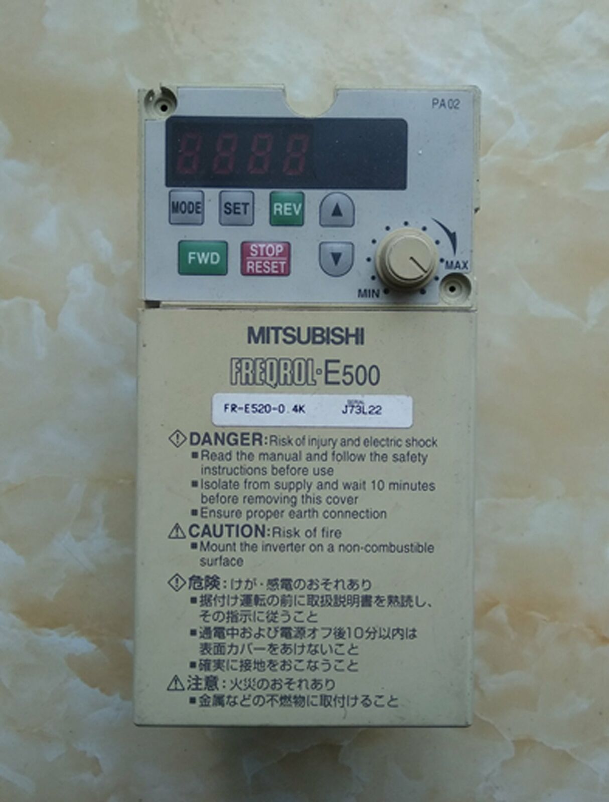Used Mitsubishi FR-E520-0.4K 220V - MITSUBISHI