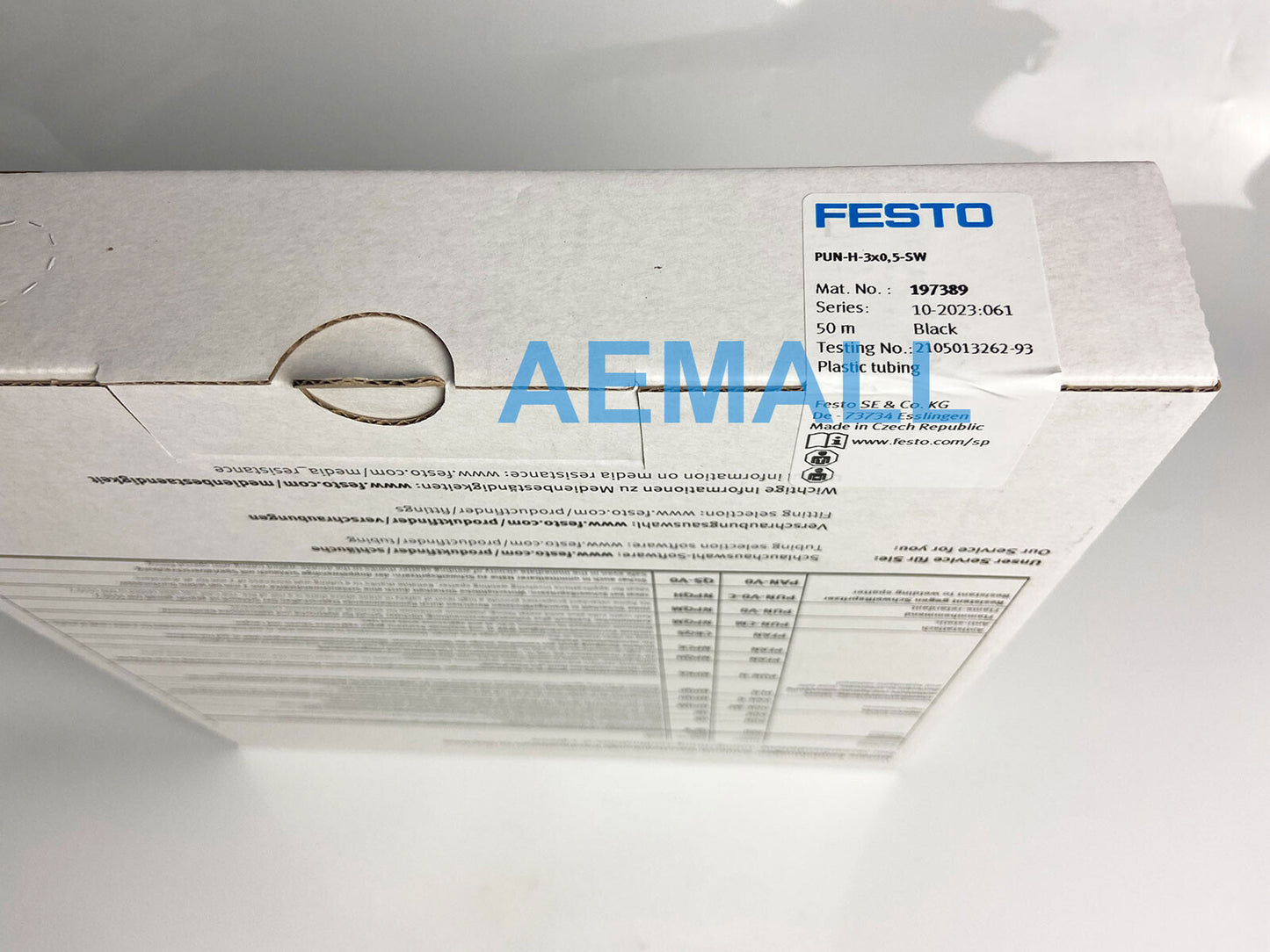 Festo PUN-H-3X0,5-SW 197389 Plastic Tubing 50meters/164 feet