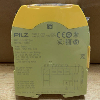 New PILZ 750103 PNOZ S3 Safety Relay 24VDC - PILZ