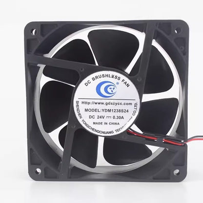1PCS YDH1238S24 DC24V 0.30A 120*120 2-wire high airflow cooling fan