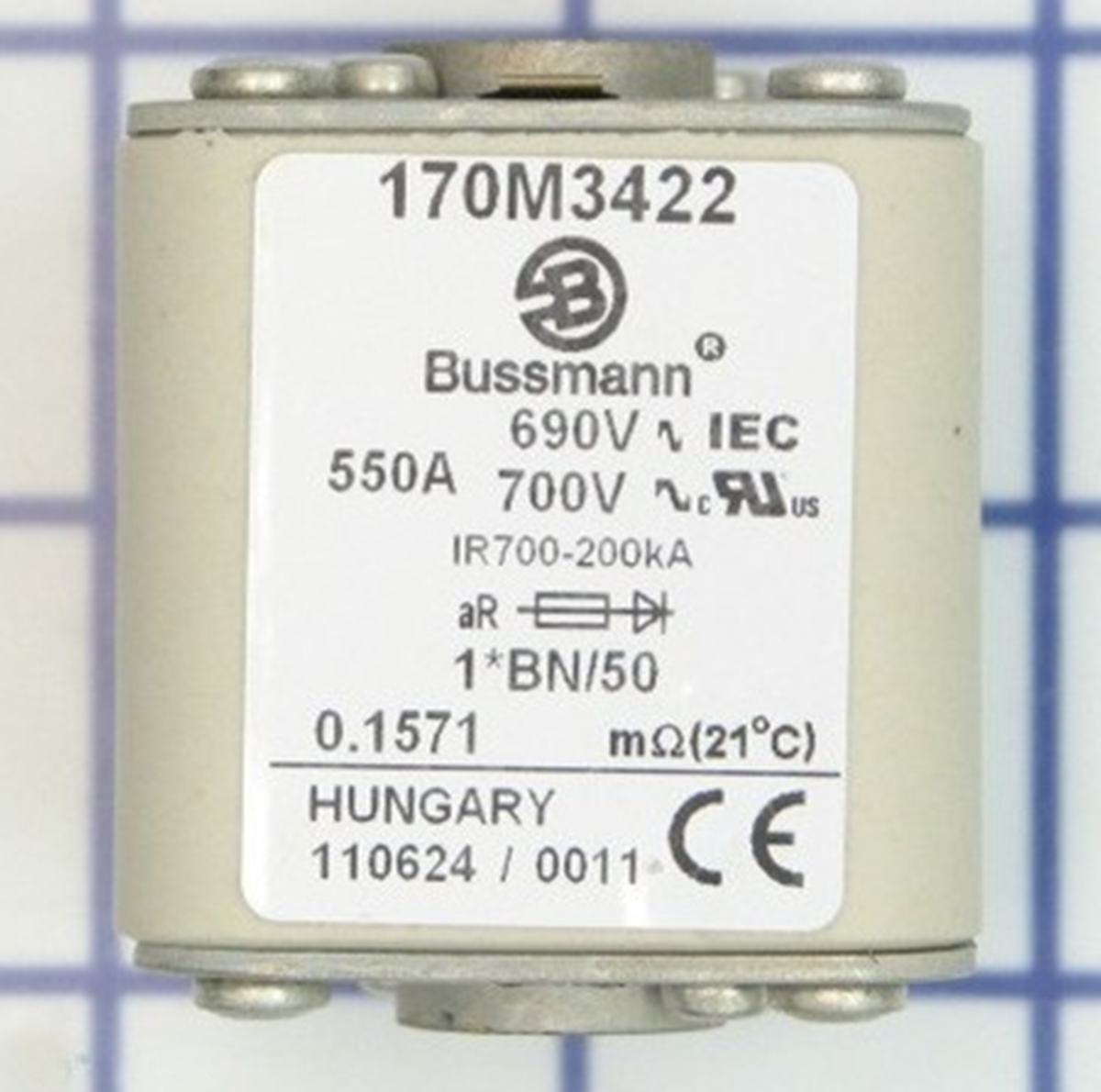 Bussmann 170M3422 Fuse (550-AMP) – High-Quality fuse for reliable electrical protection - BUSSMANN