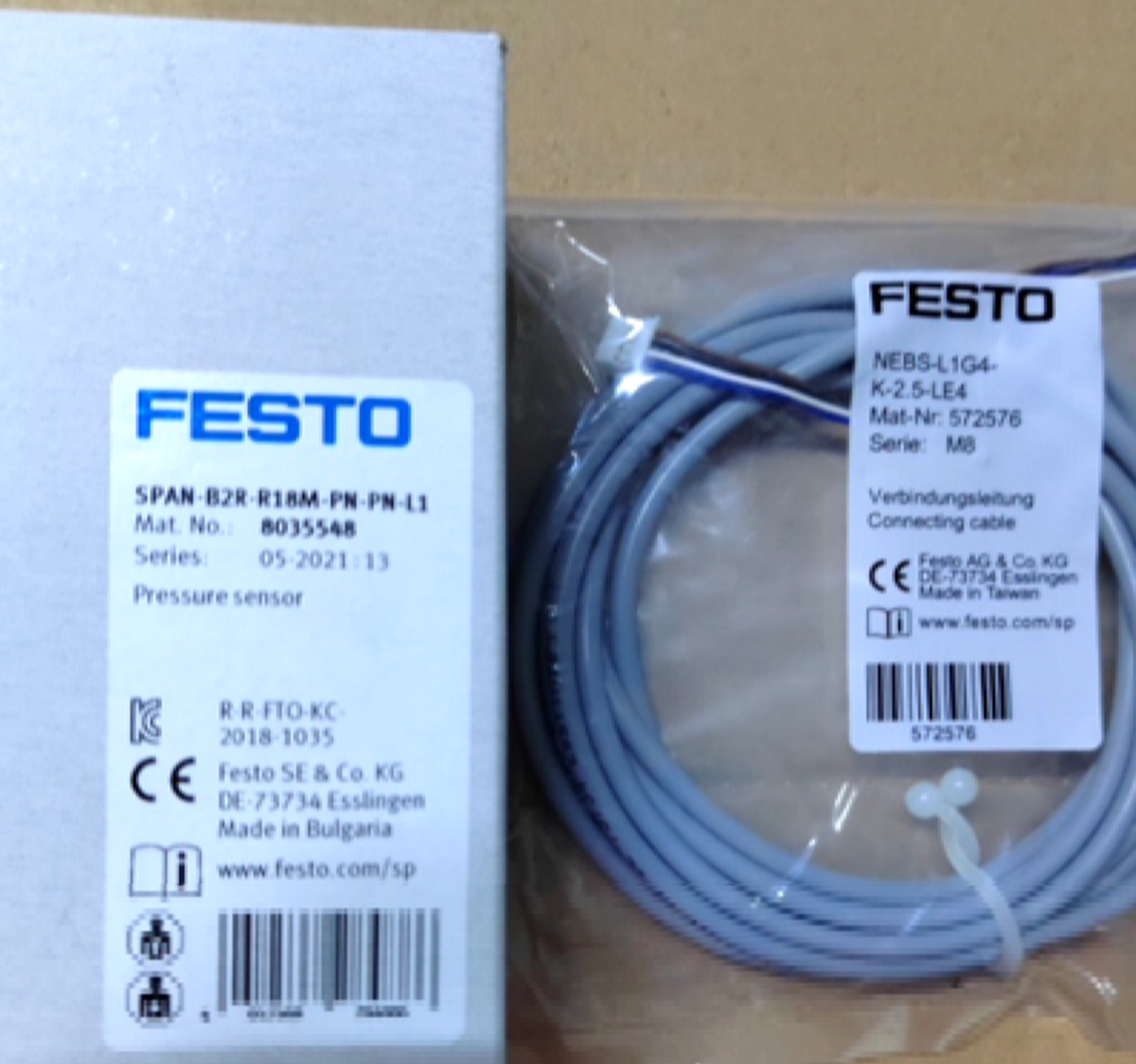 FESTO SPAN-B2R-R18M-PN-PN-L1 8035548 Pressure Sensor FESTO