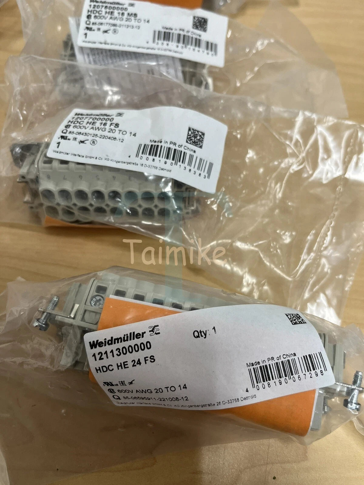 Weidmuller HDC-KIT-HE 16.120 and 24.130 Misc. Spare Part Lot - As Shown