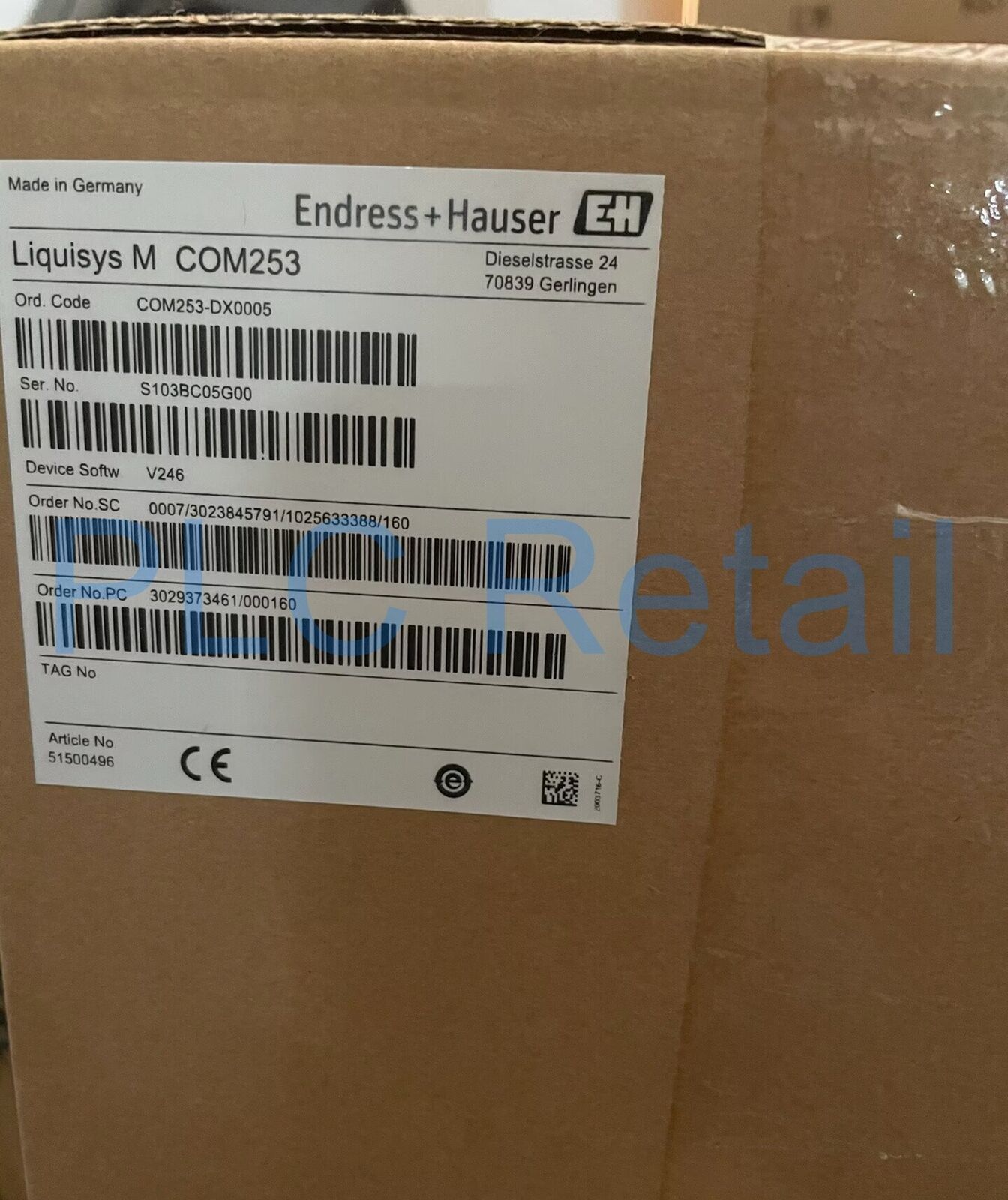 E+H Dissolved Oxygen Transmitter, COM253-DX0005 - E+H