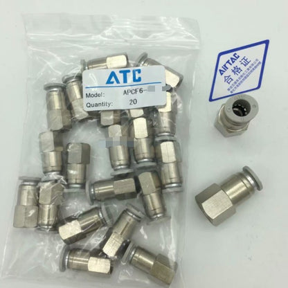20pcs/1Bag AirTAC APCF6-04 APCF604 Fittings Free Shipping