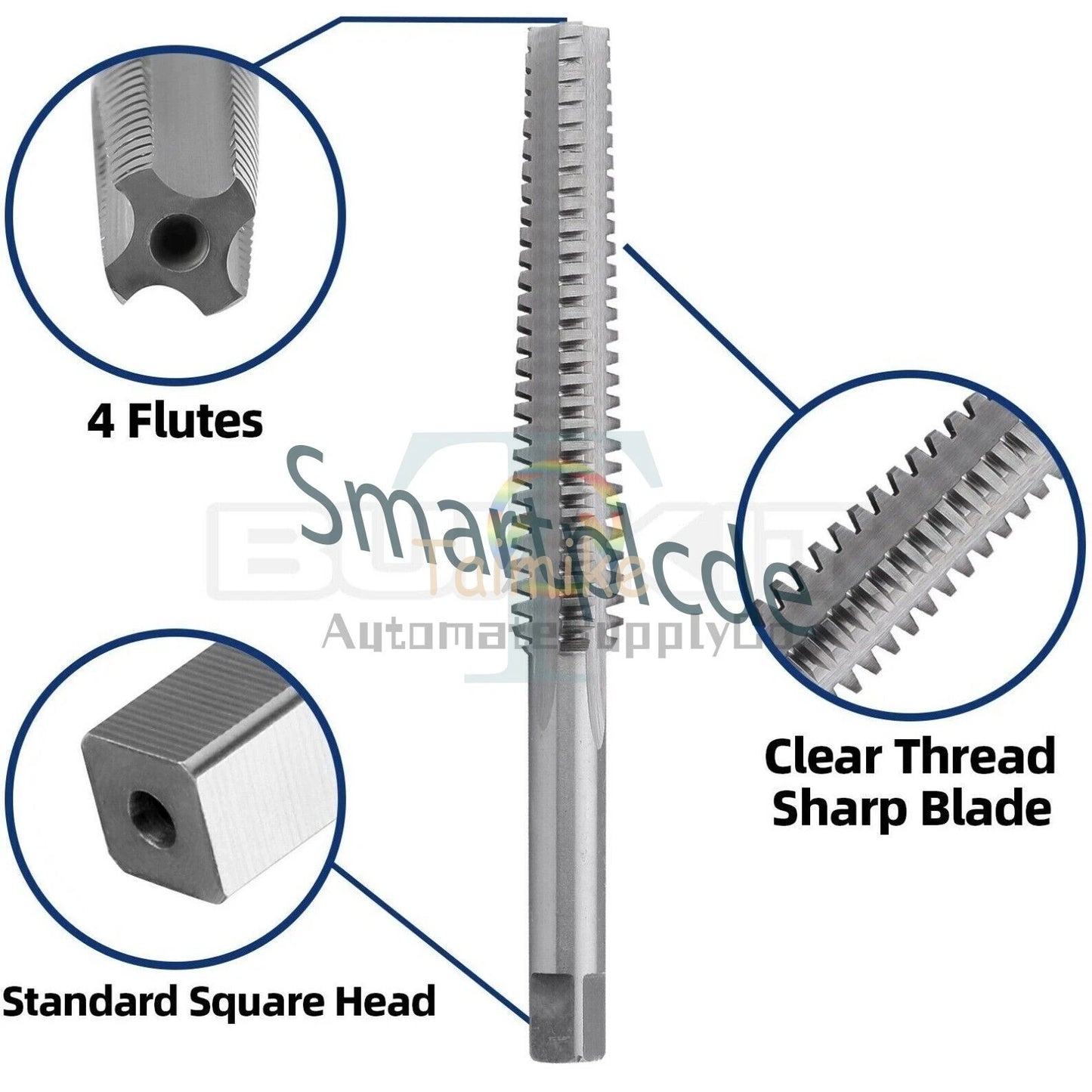 ACME 11/16"-8 Trapezoidal Tap Left Hand, HSS 11/16 x 8 Trapezoidal Thread Tap