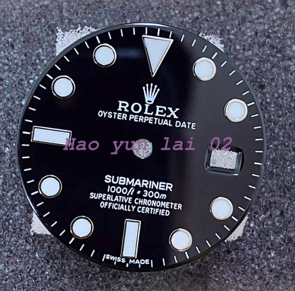 1PC 3135mm Watch black green water ghost dial for 2836 2824 3135 movement