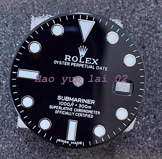 1PC 3135mm Watch black green water ghost dial for 2836 2824 3135 movement