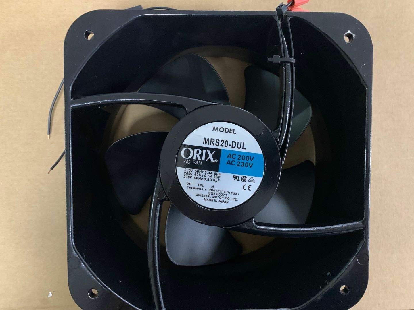 ORIX MRS20-DUL Axial flow fan 200v 0.5A 2-wire