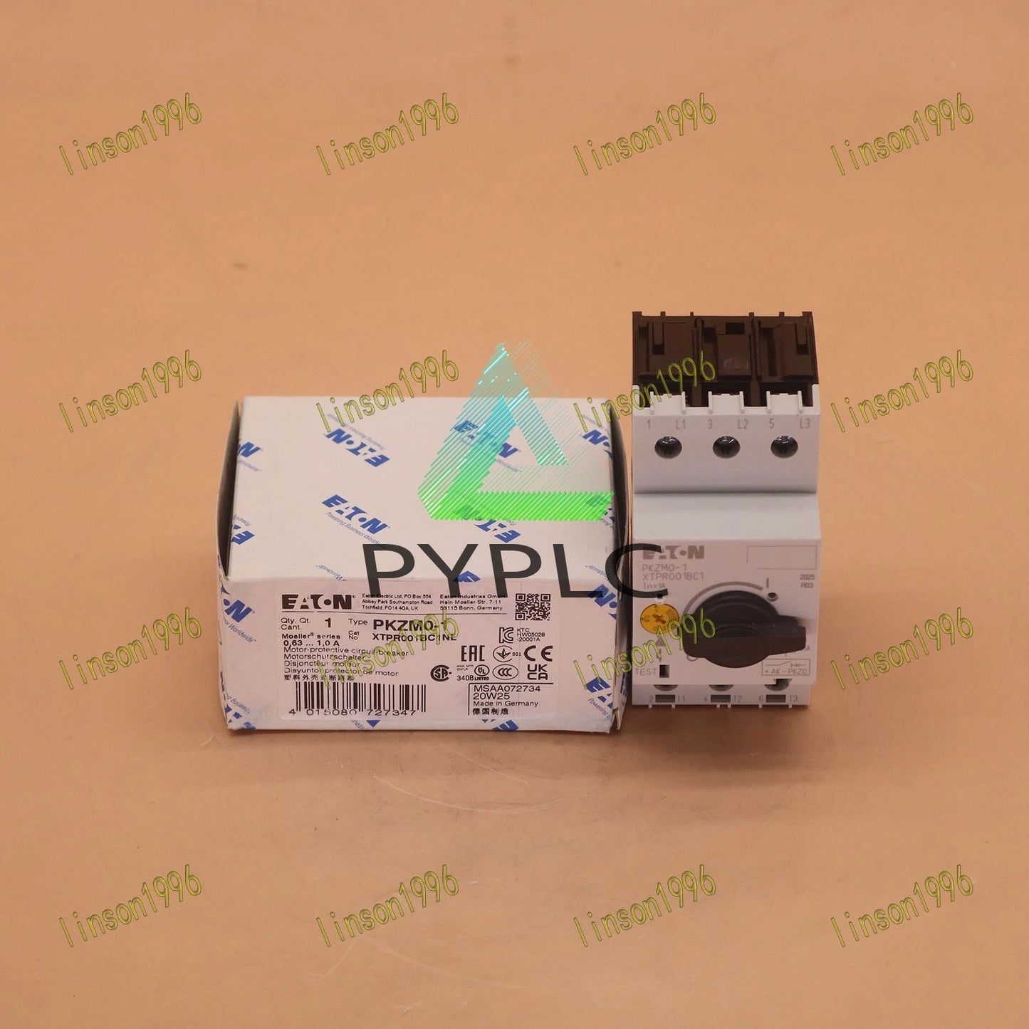 one EATON MOELLER PKZM0-1 0.63-1.0A Circuit Breaker Free shipping