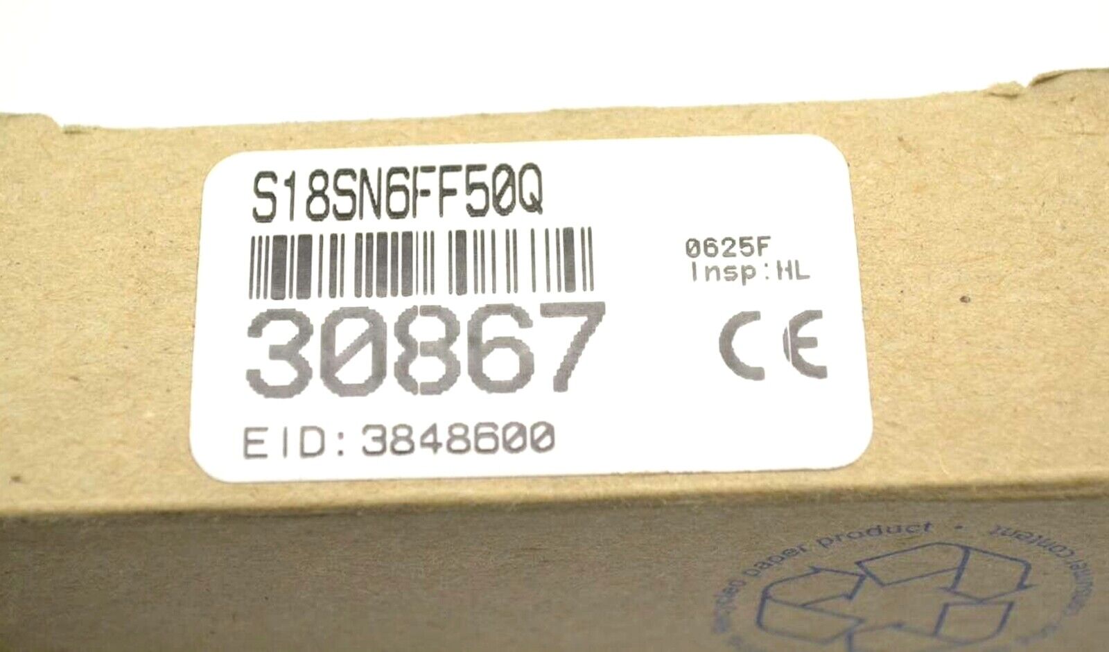 NEW BANNER S18SP6FF50Q Photoelectric Sensor with 18V 600mA 240V 2A 10000 lux range - BANNER