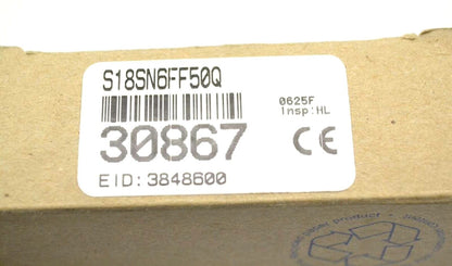 NEW BANNER S18SP6FF50Q Photoelectric Sensor with 18V 600mA 240V 2A 10000 lux range - BANNER