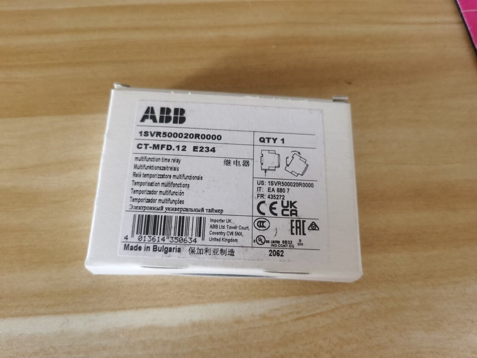 new 1PCS ABB CT-MFD.12 E234 1SVR500020R0000 Time Relay 0.05s-100h In Box - ABB