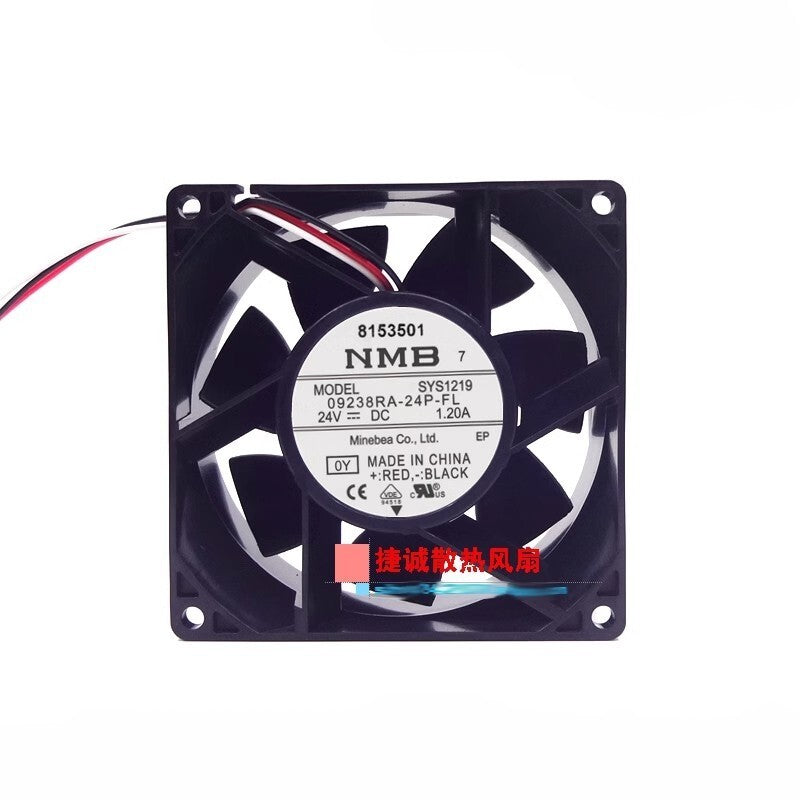 NMB 09238RA-24P-FL 24V 1.20A 9038 9CM ball converter cooling fan