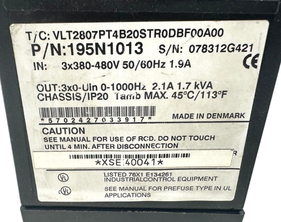 used Danfoss VLT 2800 195N1013 Drive - DANFOSS