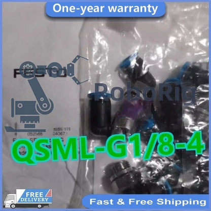 10PCS FESTO Mini L-threaded Connector QSML-G1/8-4 186268