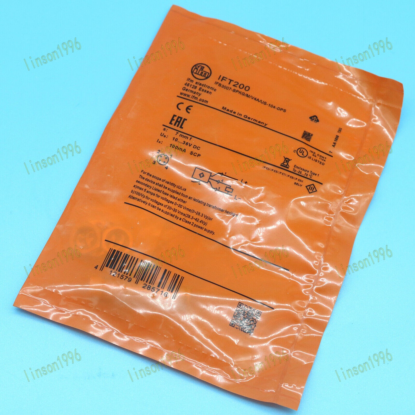 1PC IFT200 - IFM Induction Sensor Metal Thread Socket Stock - IFM