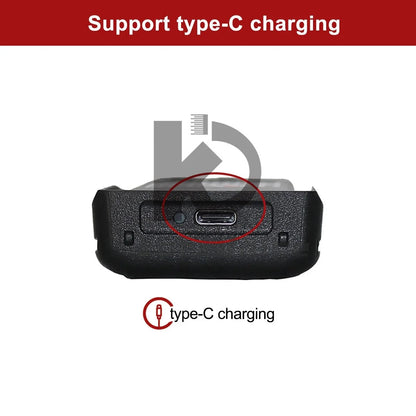 High Capacity Battery 2200mAh for KG-UV9D UV2Q UV9DMate HAM Radio USB C Port