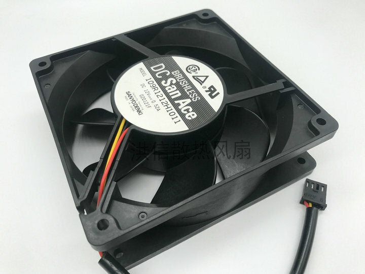 SANYO 109R1212H1011 DC12V 0.52A 12038 12cm 3-wire chassis cooling fan