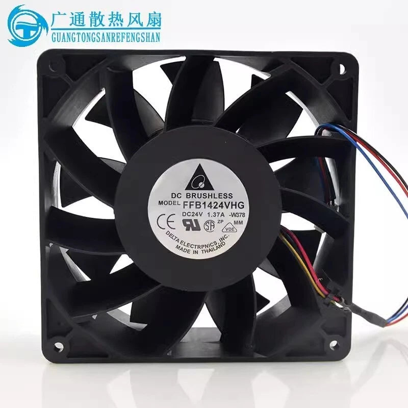 Delta FFB1424VHG 14050 DC24V 1.37A 14CM 4-Wire Inverter Cooling Fan