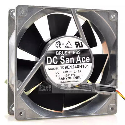 SANYO 109E1248H101 12038 DC48V 0.15A 12CM 3-Wire Silent Cooling Fan