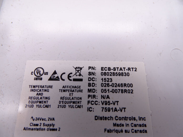 DISTECH EC-STAT-RT2 Temperature Controller | EC-STAT-RT2 | STAT-RT2 Temperature Controller | EC-STAT-RT2 Controller | STAT-RT2 Controller - DISTECH