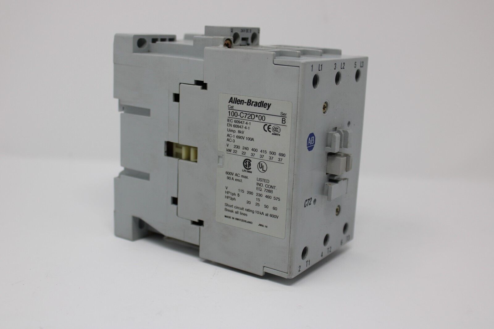 used Allen Bradley 100-C72D*00 Contactor - ALLEN BRADLEY