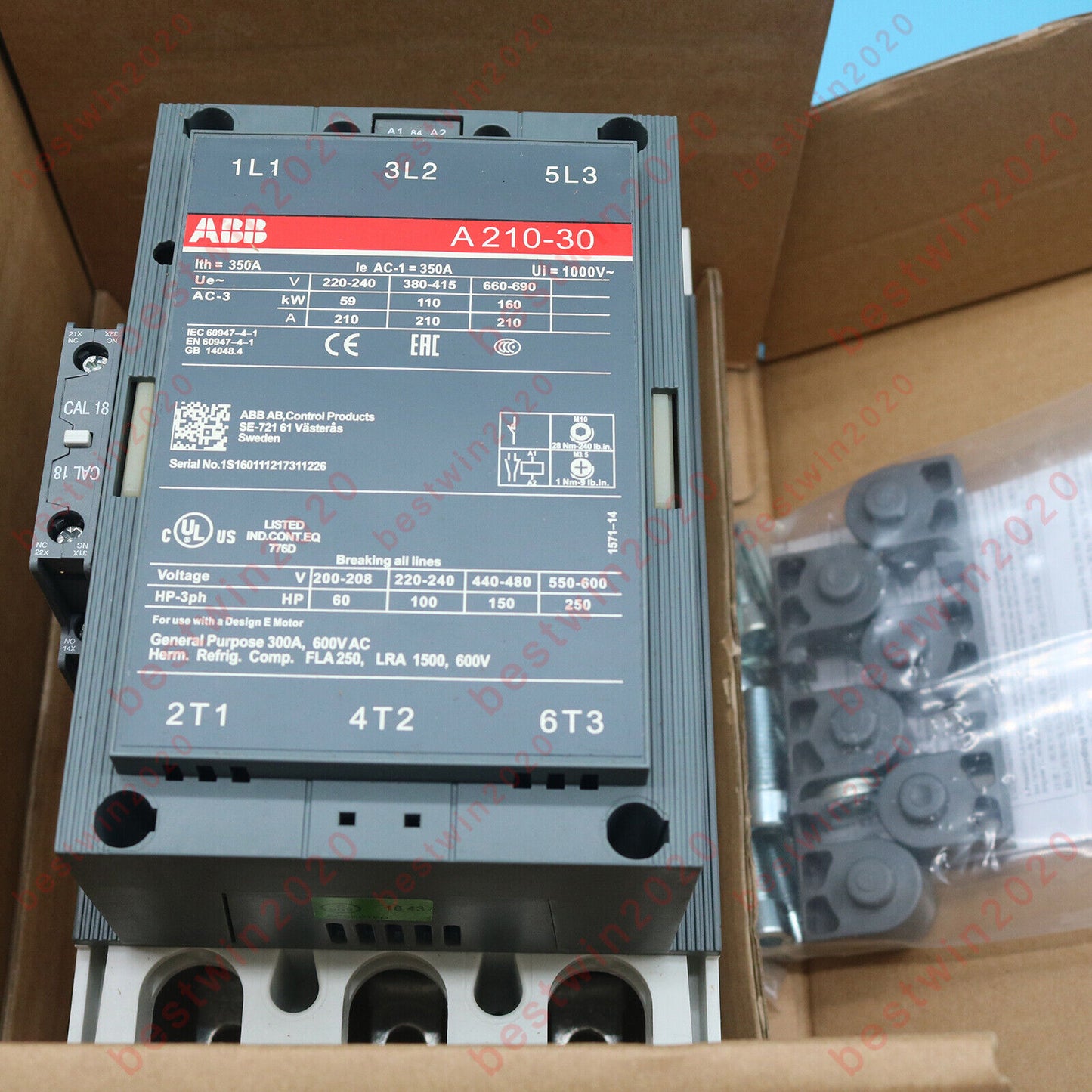 new one abb A210-30-11 Contactor 110-120V 50Hz 60Hz Fast - ABB