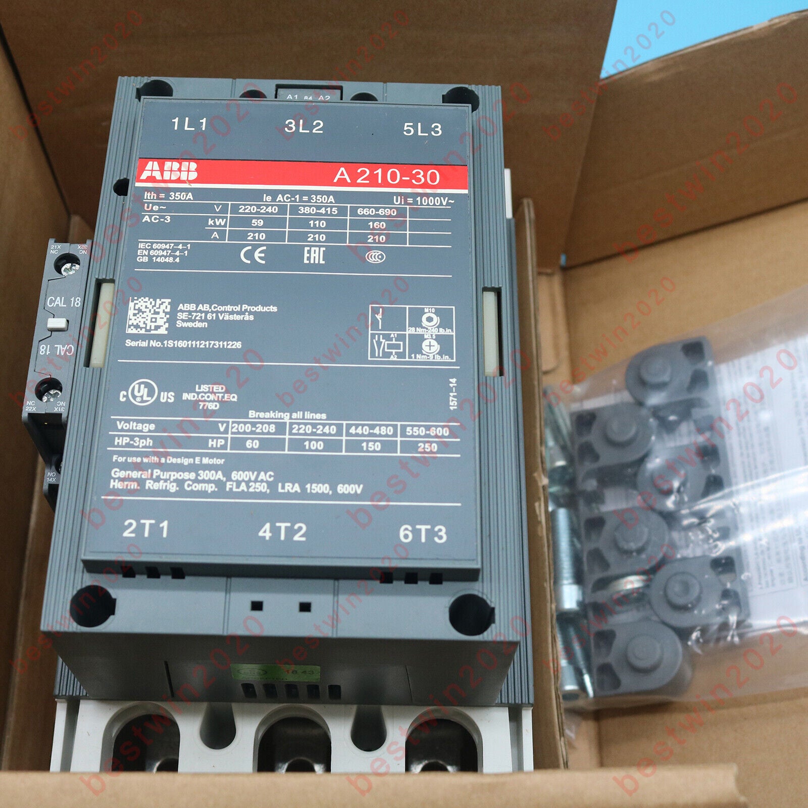 new one abb A210-30-11 Contactor 110-120V 50Hz 60Hz Fast - ABB