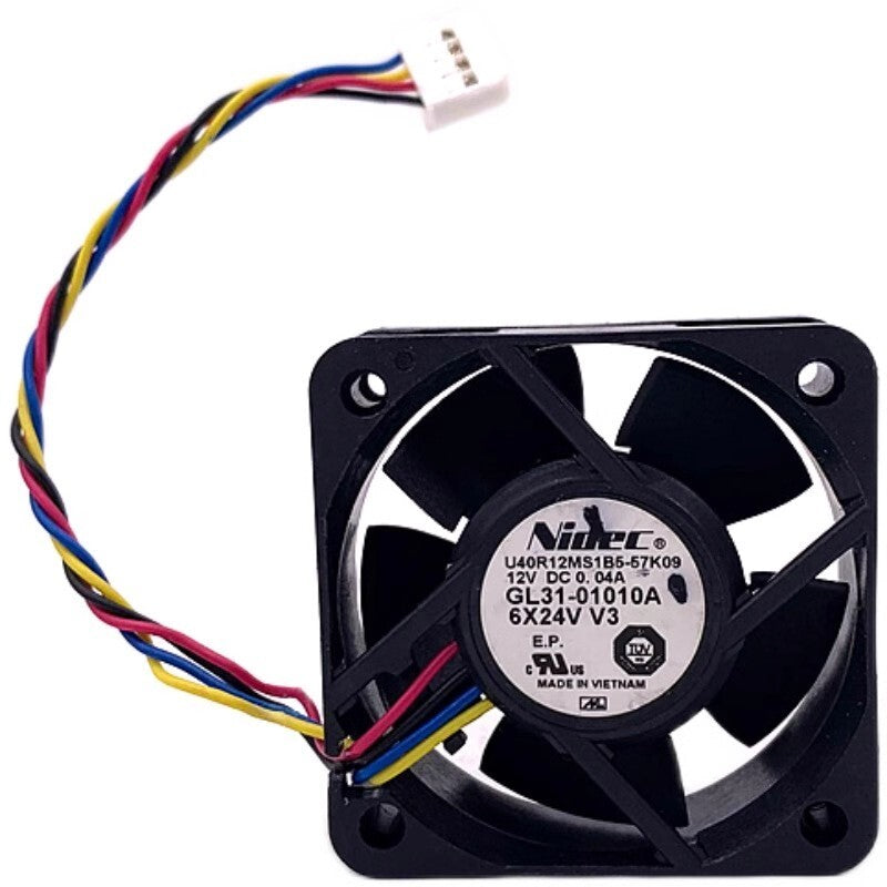 NIDEC U40R12MS1B5-57K09 4013 DC12V 0.04A 4CM 4-Pin Silent Cooling Fan