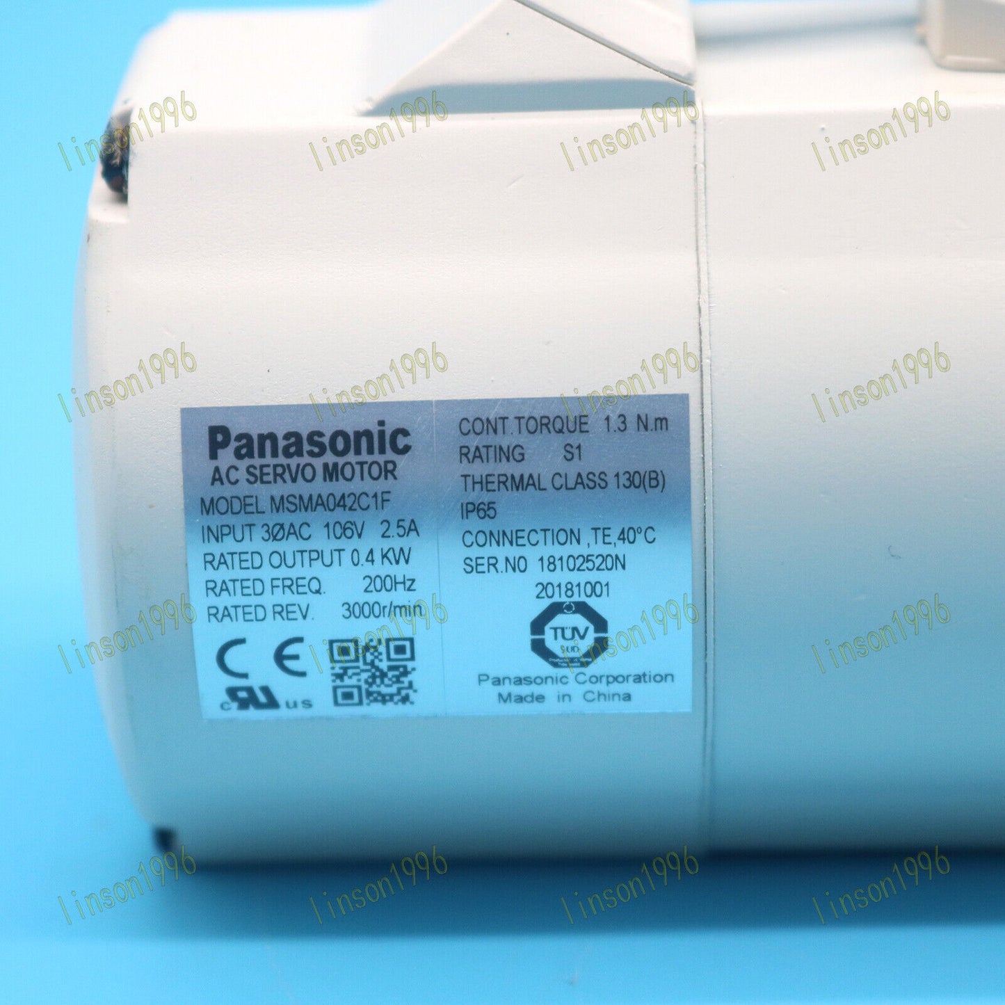 Used One MSMA042C1F Panasonic AC Servo Motor – Tested and in Good Condition - PANASONIC