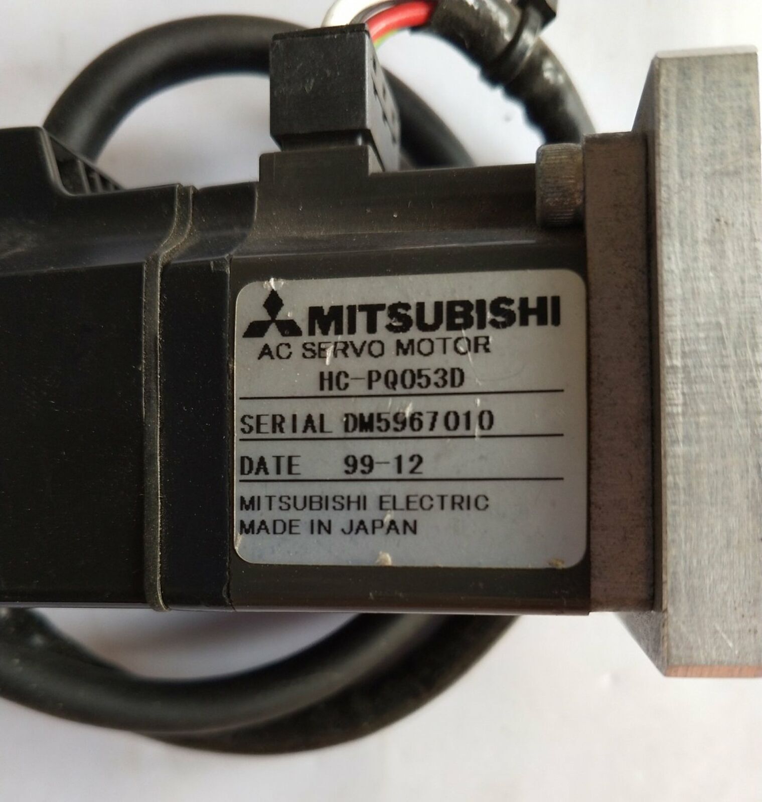 used ONE Mitsubishi servo motor HC-PQ053D - MITSUBISHI
